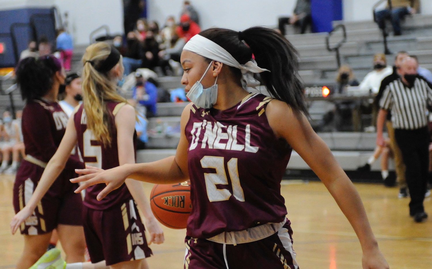 High-pointer. O’Neill’s Anrayah Lewis posted a game leading total of 26 points, including a pair of 3-pointers.
